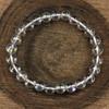 Bracciale Elastico 7.5" con Perle Rotonde Bianche Pure in Pietra Naturale Quarzo Aura 8mm Regalo Per Uomo/Donna RBB-76