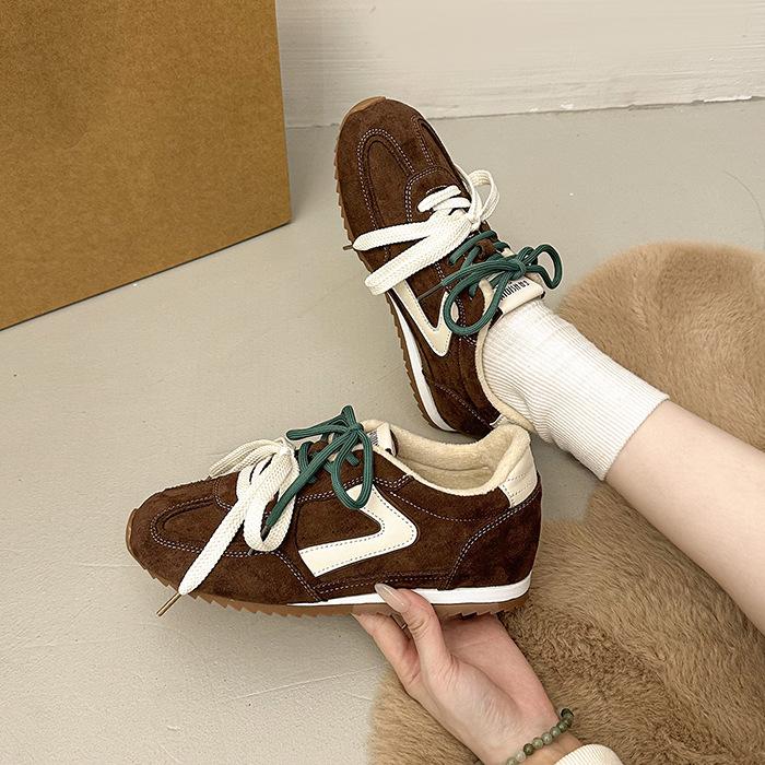 

New retro mandarin duck shoelaces, leather soft soles, not tired feet, women s shoes, sports flat soles 40 коричневий