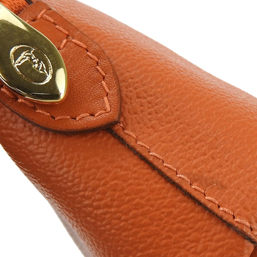 Used TRUSSARDI Pouch leather/PVC Orange Handbag type