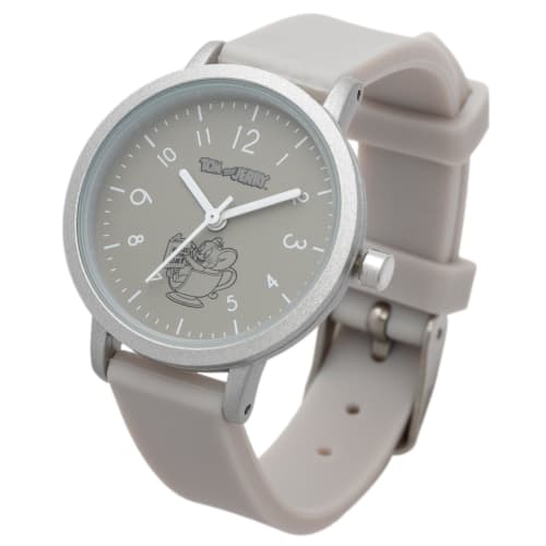 

Fieldwork Women s Tom & Jerry Analog Watch with Silicone Strap, Lineart Rubber Watch, Taffy Gray, TAJ005-2