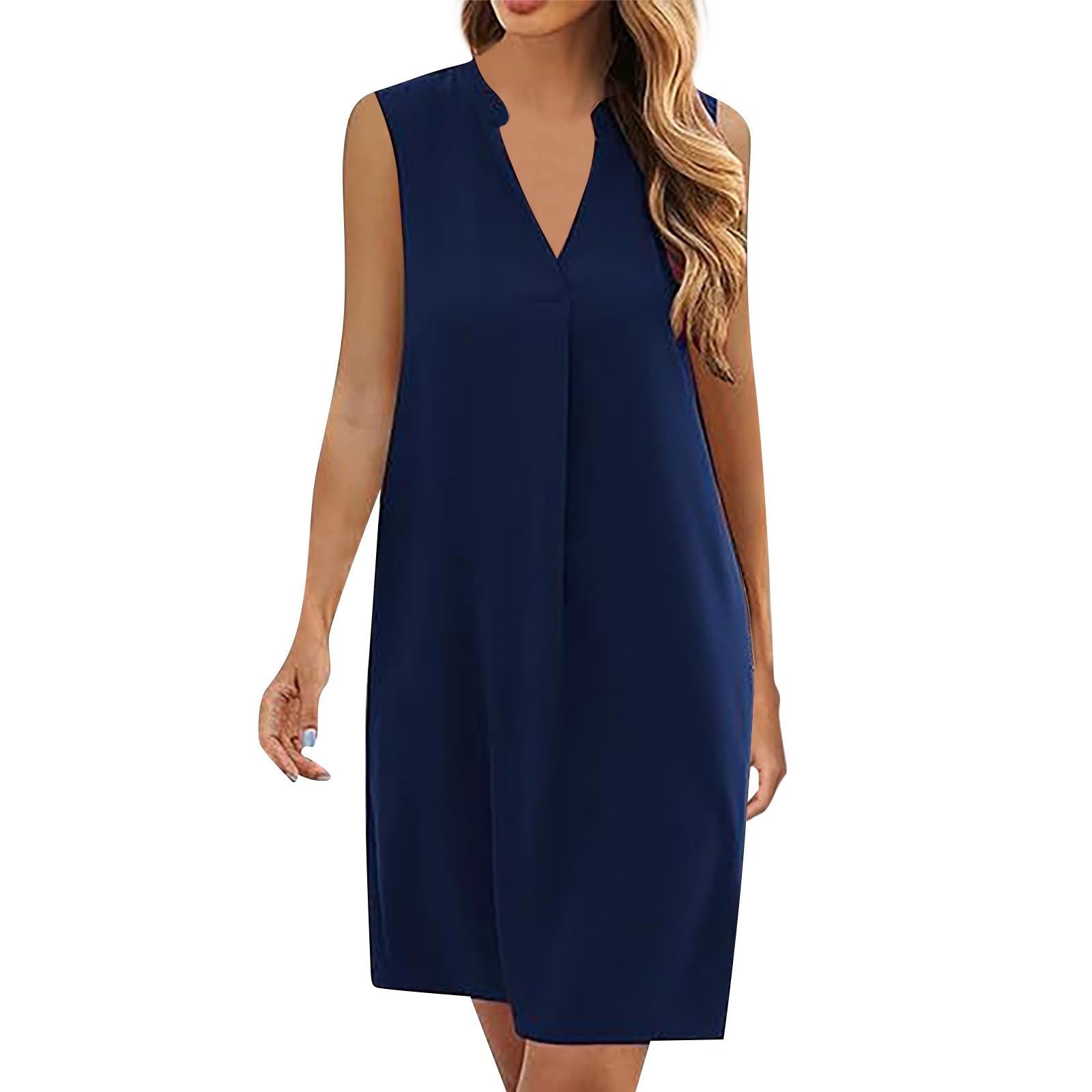 Женская модная свободная рубашка без рукавов с V-образным вырезом — фото 8