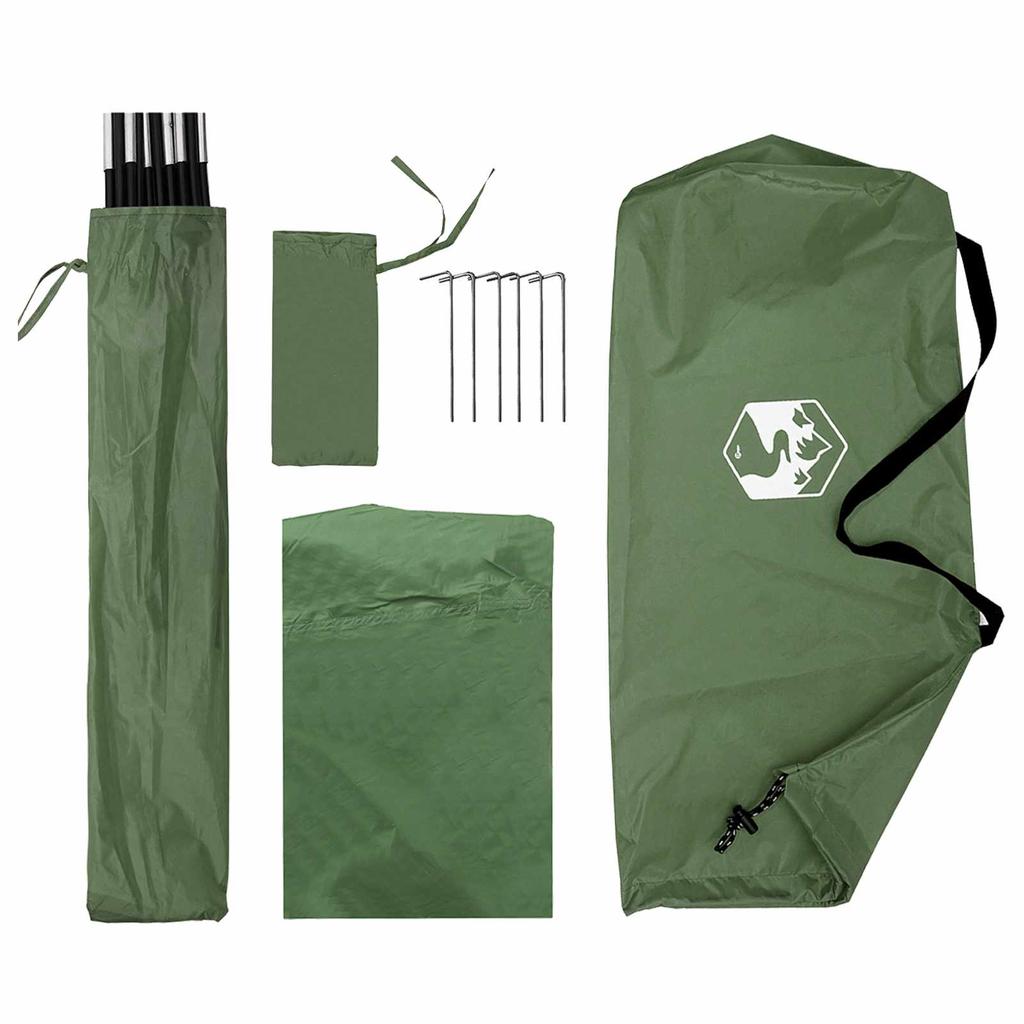 Car Canopy with Roof Green 308 X 215 X 220 Cm Polyester and Steel