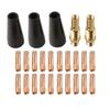 25pcs/set Flux Core Gasless Nozzle Welding Kit Tips Replacement For MIG Welder Kit Flux Core Gasless Nozzle Welding Kit