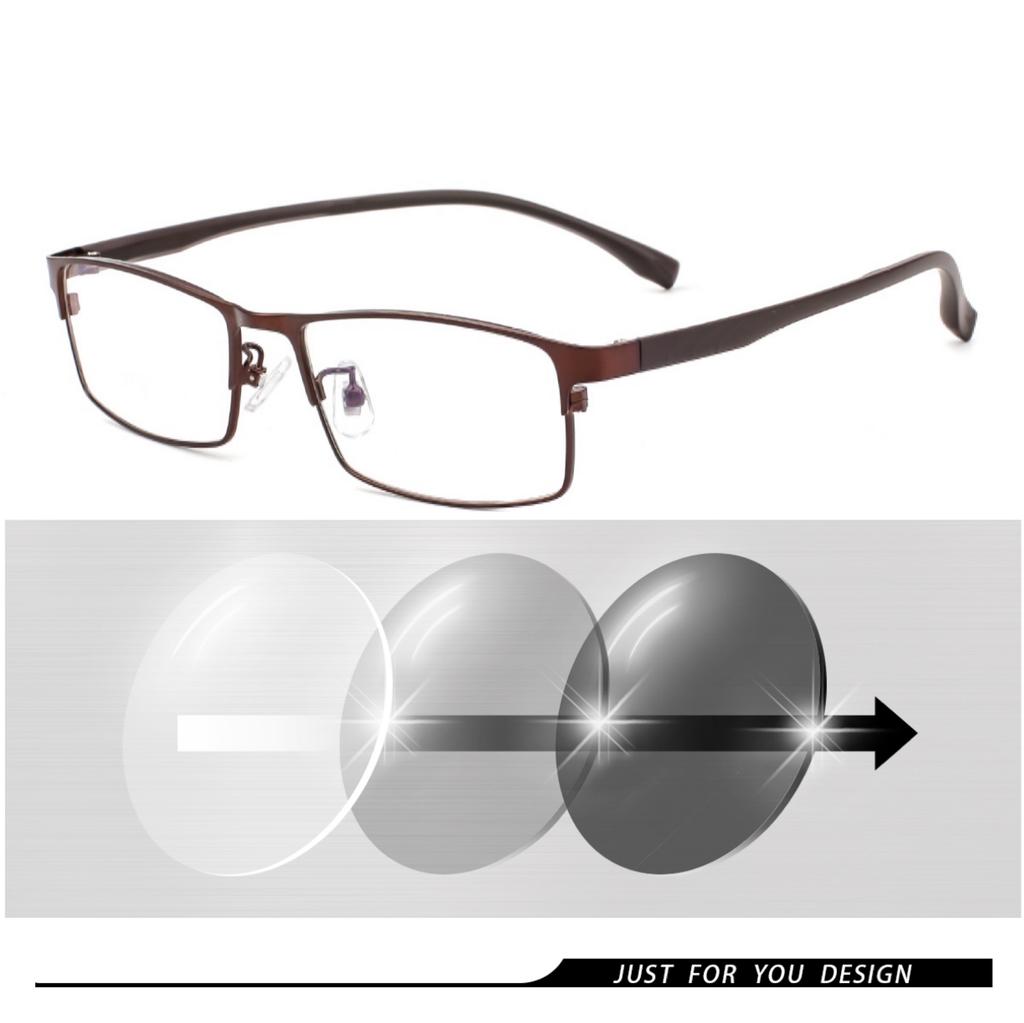 Metal Alloyalloy Photochromic Myopia Eyeglasses Women Men Prescription Spectacles Eyewear +0.5 +0.75 +1 +1.25 +1.5 +2 +2.5 +3.0+