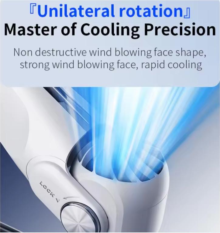 Wearable Neck Fan Portable Air Conditioner USB Rechargeable High Power Bladeless Turbine Fan Suitable for Outdoor