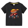 2023 Kids' Cross-border Summer Short-Sleeve Cartoon Car T-shirt
