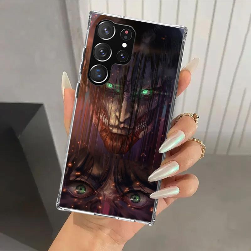 Attack Anime Phone Case for Samsung Galaxy S26 S24 S23 Ultra S25 Edge S22 S21 Plus S20 FE + Soft Print Shell Funda Galaxy S25 S2