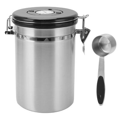 Coffee Bean Storage Stainless Steel Airtight Container Coffee with 30ml Spoon Date Tracking Coffee