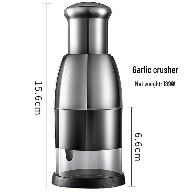304 Stainless Steel Multi-Functional Kitchen Garlic Press and Slicing Knife for Garlic, Onion, and Ginger.