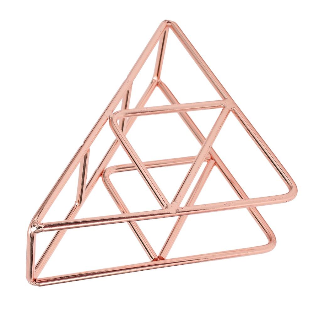 Rose Gold/Gold Napkin Holder Triangle Decorative Metal Paper Napkin Holder Elegant Metal Wrought Iron Iron Napkin Holder