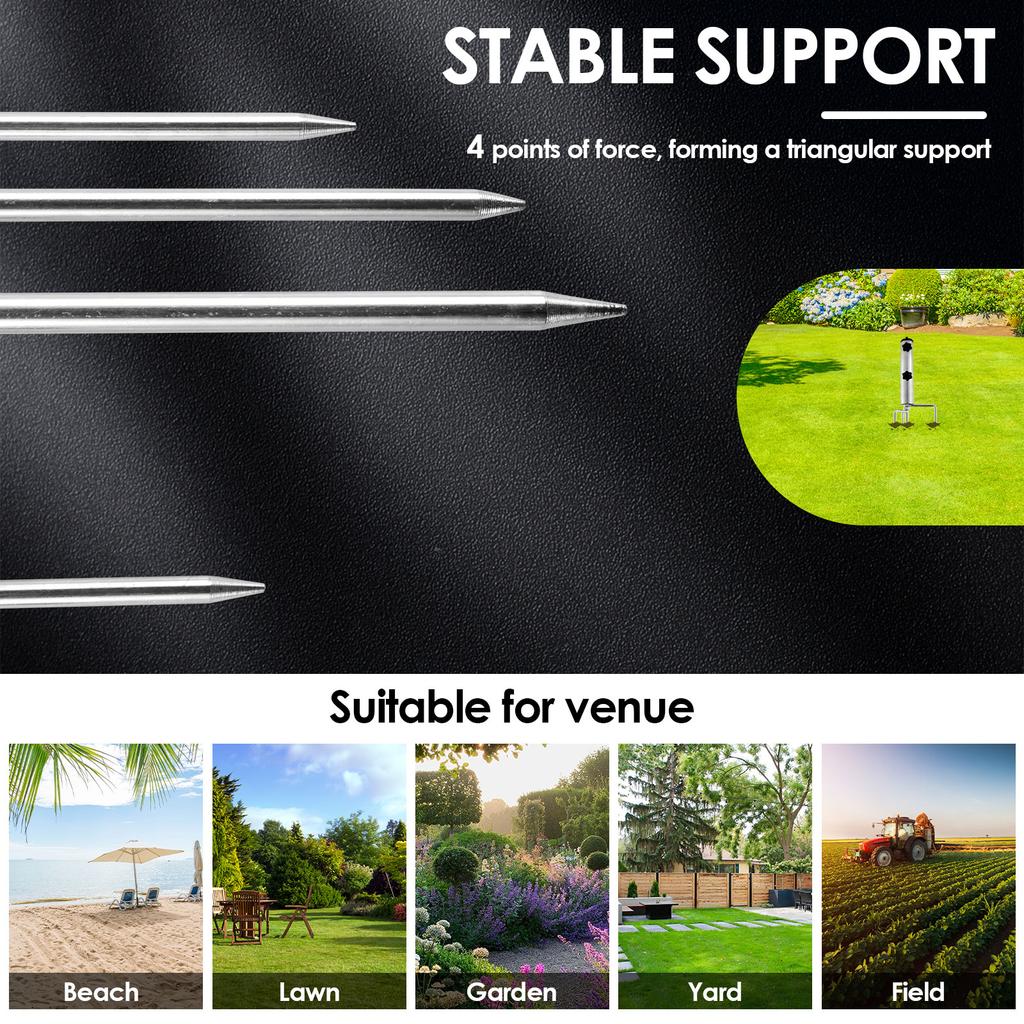 Metale Umbrelă de Plajă Ancora de Nisip Bază Umbrelă pentru Sarcină Grea Suport Durabil pentru Umbrelă de Soare pentru Exterior Grădină Camping Suport Umbrelă