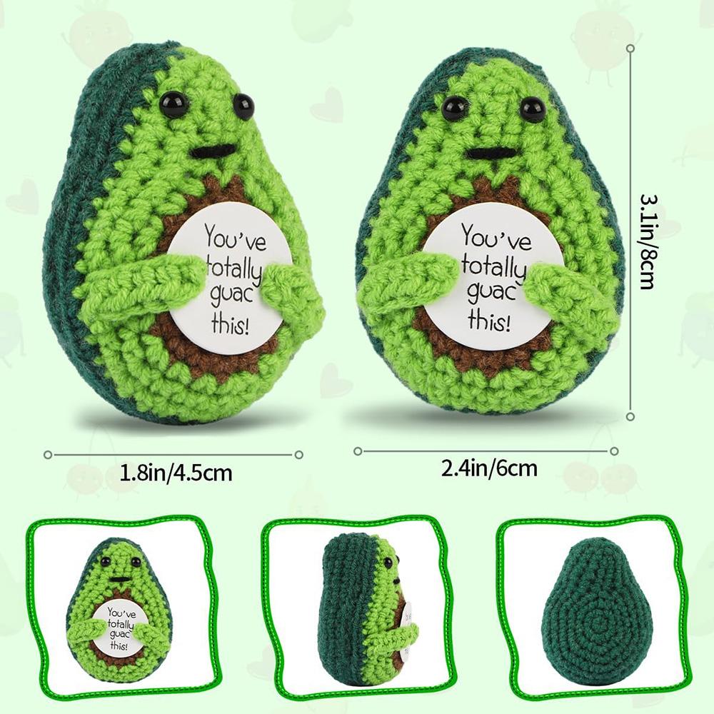 Positive Energy Potato Pocket Hug Handmade AnimalCrochet Mini Doll Funny Wool Gift for Friends or Lover Emotional Support Plant