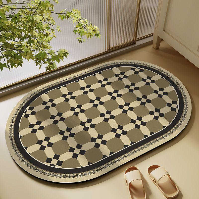 

American Luxury Retro Diatomaceous Mud Mat Moisture-wicking Quick Dry Non-slip Mat Bathroom Bath Area Door Dirty Foot Pad 40 * 60Cm