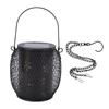 Outdoor Solar Hanging Lantern Light Metal LED Decorative Lamp for Garden Patio Courtyard Lawn Table Hollowed Out Design