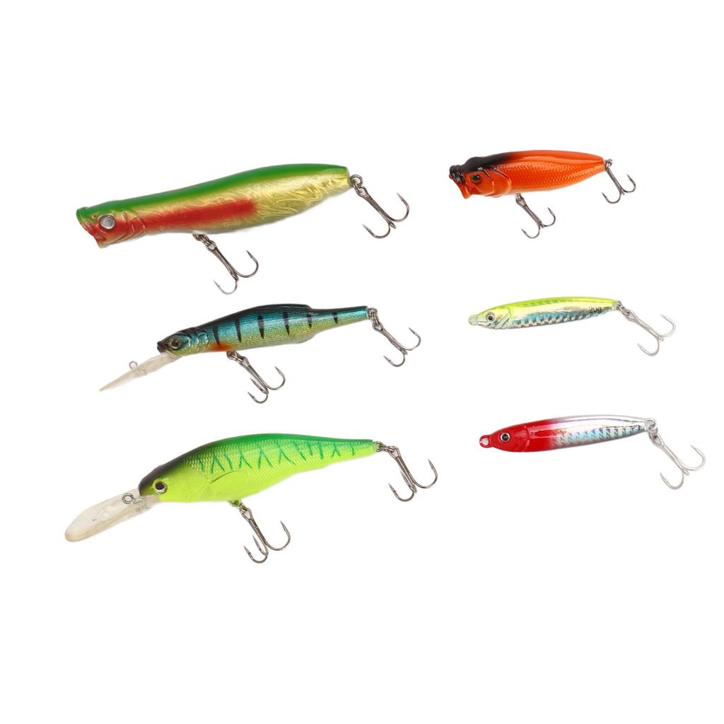 Plastic Fishing Lures Baits Kit Set Portable Fishing Tackle Set with Storage Bag for Freshwater Saltwater