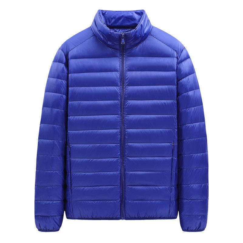 Step into the new winter clothing men's light down jacket short stand-up collar fashion white duck down warm jacket men's clothing