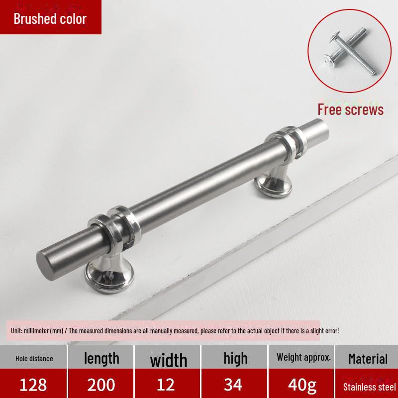 Modern Nordic Brass Cabinet & Wardrobe Double-Hole Handle