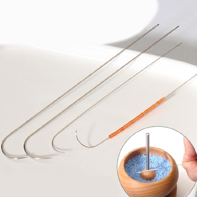 Time Saving Curved Jewelry Needle 10pc Set Enlarged Eyelets Fit All Threads Perfect For Bracelets Necklace Creation