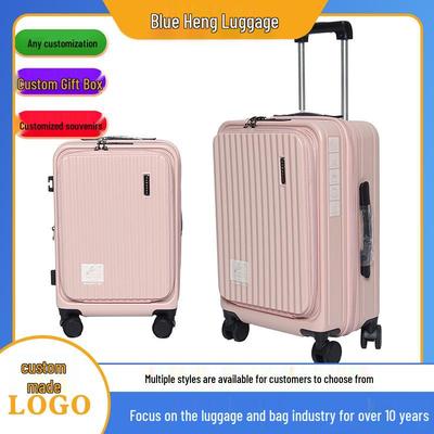 20-inch Front-Opening Trolley Suitcase with Universal Wheels and Password Lock
