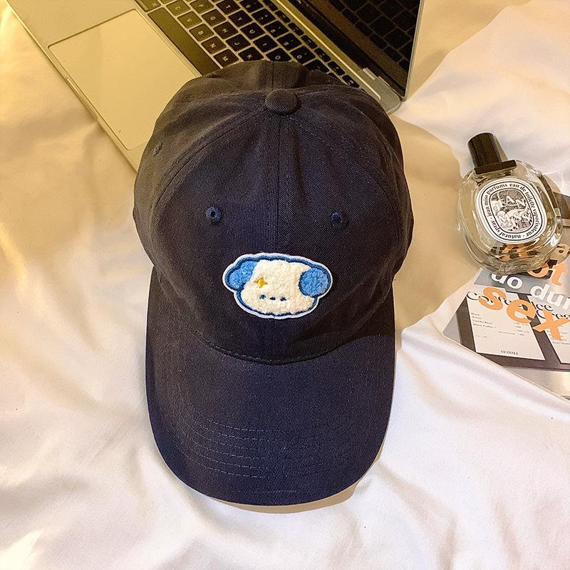 

Cute puppy baseball cap female face small soft top cap summer 2024 new sunshade sunscreen hat Adjustable (54-59cm) чорний