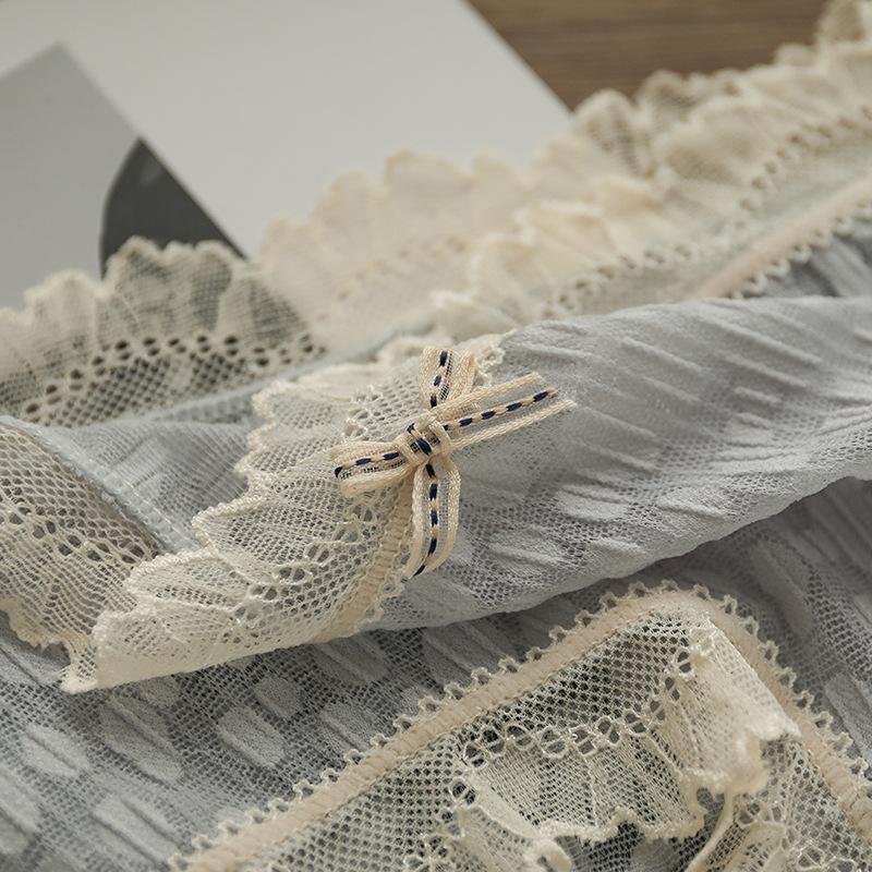 Spitze, ultradünn, sanfte Farbe, reine Baumwolle, atmungsaktiv, coole Slips für Damen