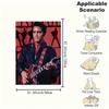 Elvis Presley Red Velvet Guitar Strap with Gold StudsBlanket Flannel Throw Blanket for Sofa, Bed, Travel, Camping, Office, Couch, Chair, And