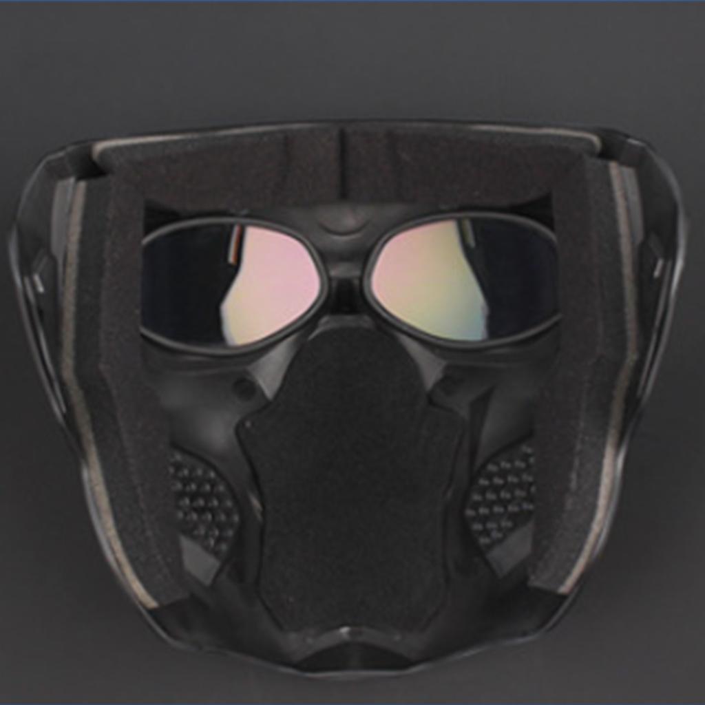 Riding Face Cover Goggles Glasses Skull Shape ABS Frame PC Lens for Eye Protection