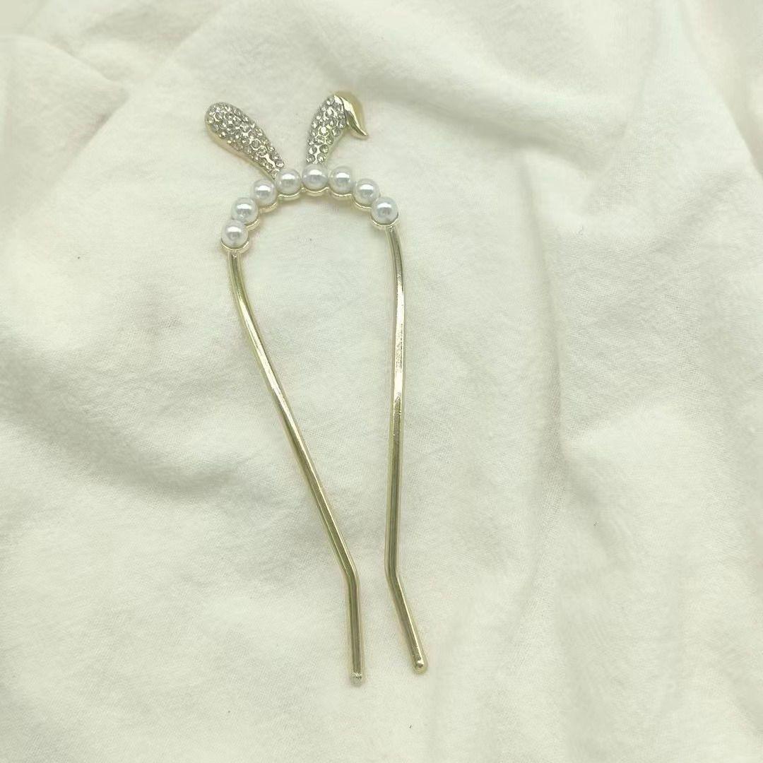 

Элегантная металлическая вилка для волос U-образной формы с дизайном в виде ракушки