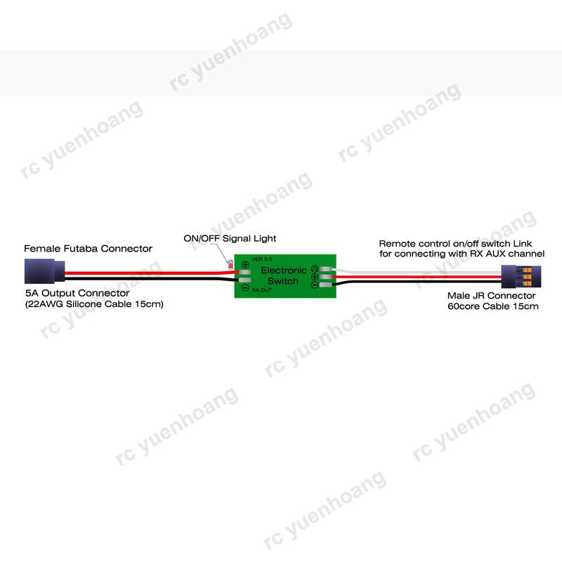 Remote Control Electronic Switch DC 4.8V-8.4V 5A PWM Signal On-off for RC Multi-copter Airplane Lighting/Power Switch Controller