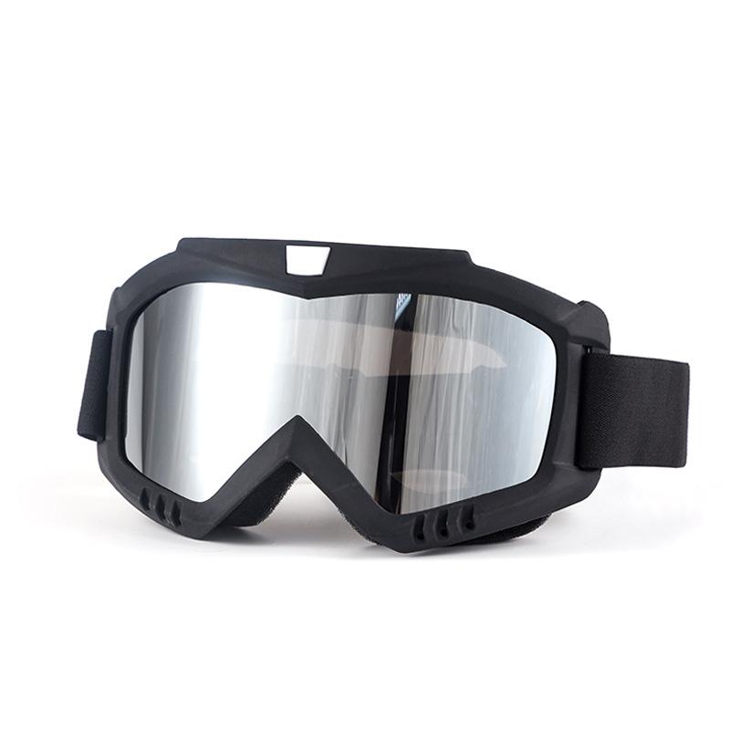 Outdoor Off-Road Motorcycle Windproof Sand-Proof UV-Protective Goggles with Interchangeable Lenses Full Frame for Riding