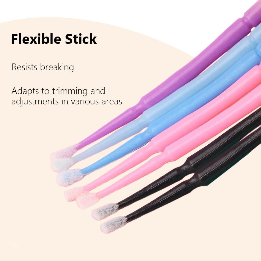 300/500/1000Pcs Eyelash Cleaning Brush Beauty Makeup Clean Remover Tool for Eyelash Extension Application Detail Work