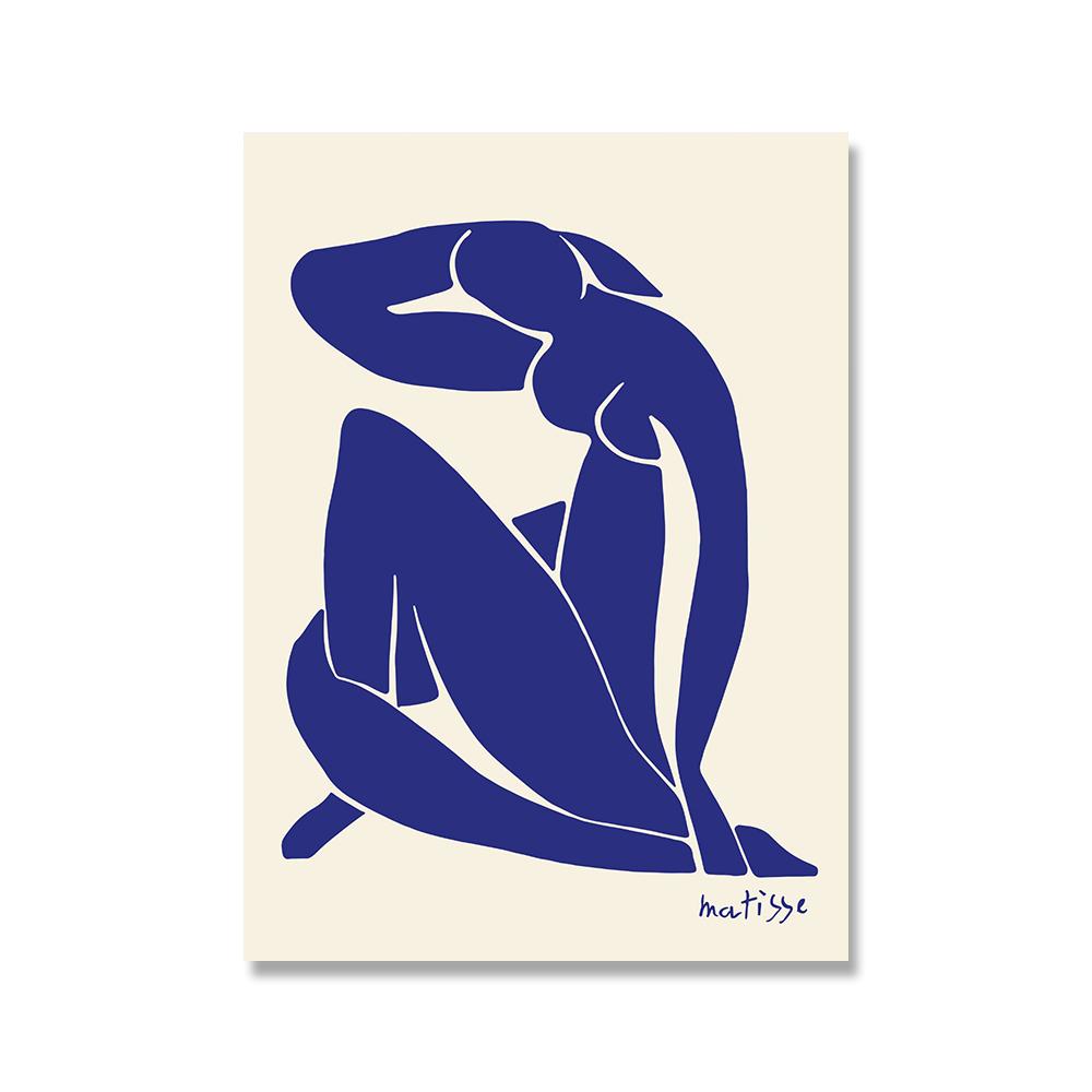 Pósteres de Henri Matisse con desnudos en rosa y azul, arte de pared vintage, pintura en lienzo, imágenes abstractas con cuerpo sexy para decoración de sala de estar