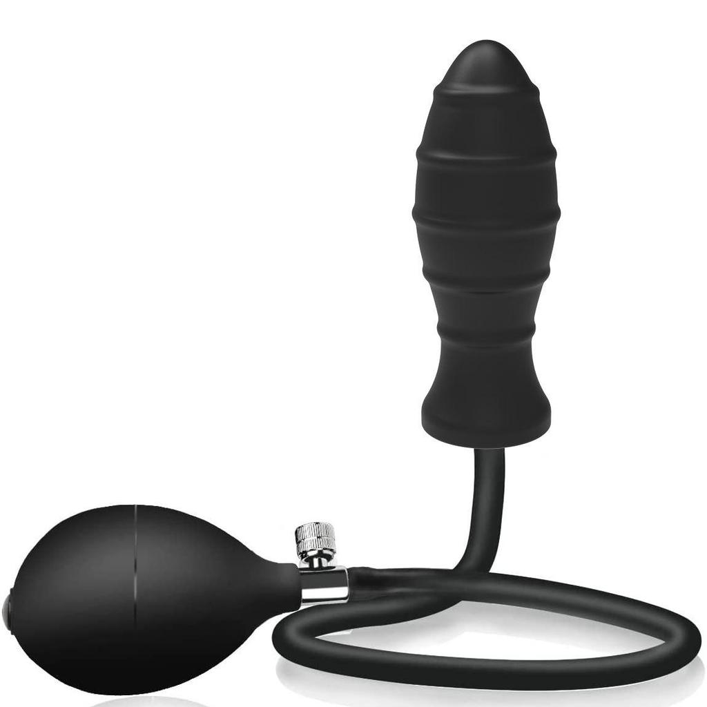 Pánsky nafukovací silikónový vestibulárny dilatátor s klasickým závitom na análny kolík prostaty P bod stimulátor