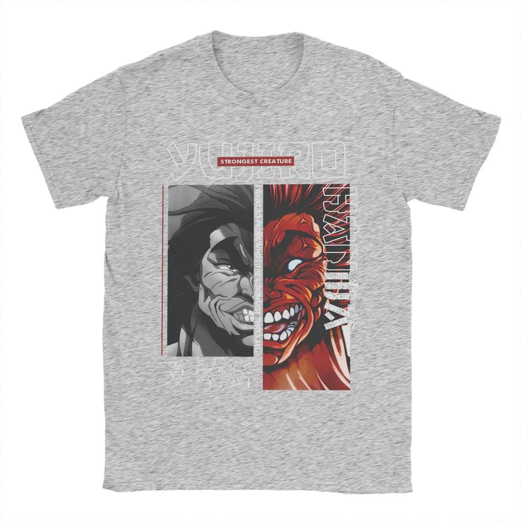 Men Yujiro Hanma The Strongest Creature Baki T Shirt  Cotton Clothes Funny Short Sleeve Crew Neck Tee Shirt Gift Idea TShirts