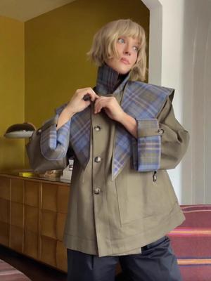 2025 Reversible Plaid Trench Coat - Women's Autumn Loose Fit