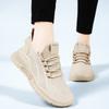 Women's Spring Sneakers, Fly-knit Breathable Single Shoes, Soft-soled, Large Size, Versatile Casual Shoes