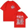 Rapper SZA SOS Australia Tour T Shirt Men Women Fashion Vintage Hip Hop Harajuku Tshirts Unisex Pure Cotton T Shirts Fans Gift