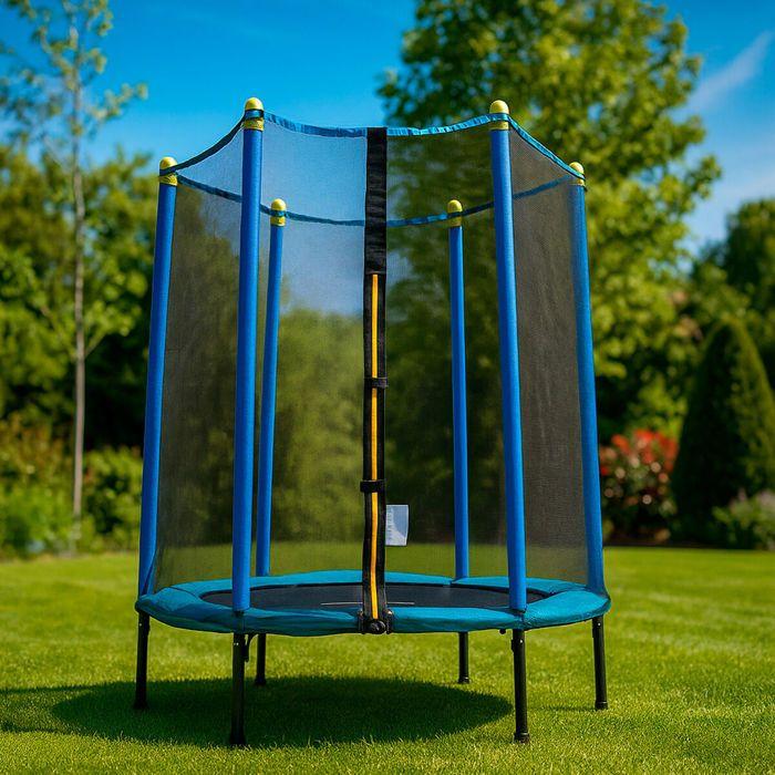 Trampoline - INNOVAGOODS - JEU A RESSORT - 140 cm - Filet de sécurité - 3-6 ans