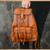 Johnature Genuine Leather Men Backpack Vintage Large Capacity Travel Bags Natural Real Cowhide Man Laptop Backpack