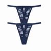 2 Stück/Set Sexy Damen Spitze Höschen Niedrige Taille G-String Unterwäsche Einfarbig Ausgeschnitten Transparent Tanga Damen Weiche Atmungsaktive Dessous