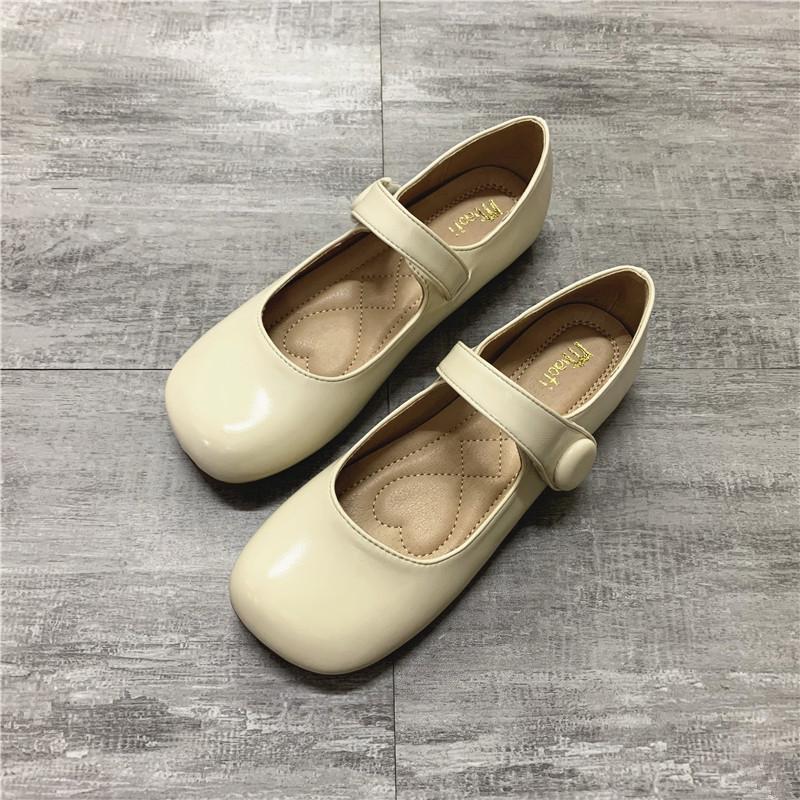 Fashion Flat Shoes for Women 2025 Spring and Autumn New Mary Jane Square Toe Women's Red Plus Size Women's Shoes 41-43 Zapatillas Mujer