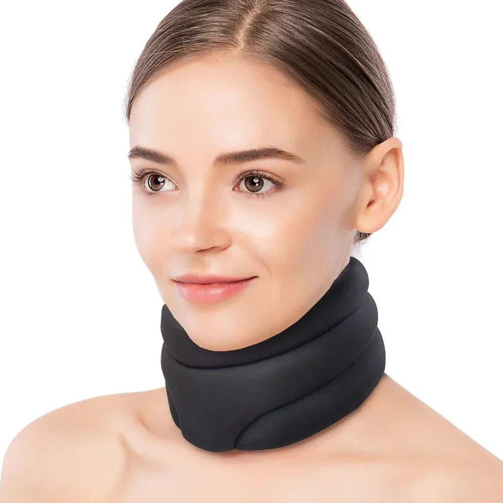Breathable Neck Support Sleeve Solid Color Neck Fixation Belt Neck Stretcher  Office Use