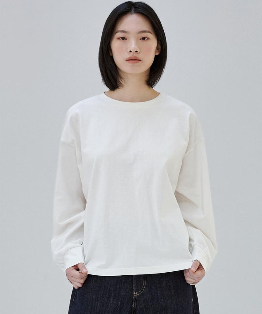 Marop 5115 Crop Oversized T-Shirt (Ivory)