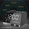 Radio Digital Desk Clock BT Speaker Creative Music Alarm Clock Display with Dual USB Interface Support U Disk TF Card FM