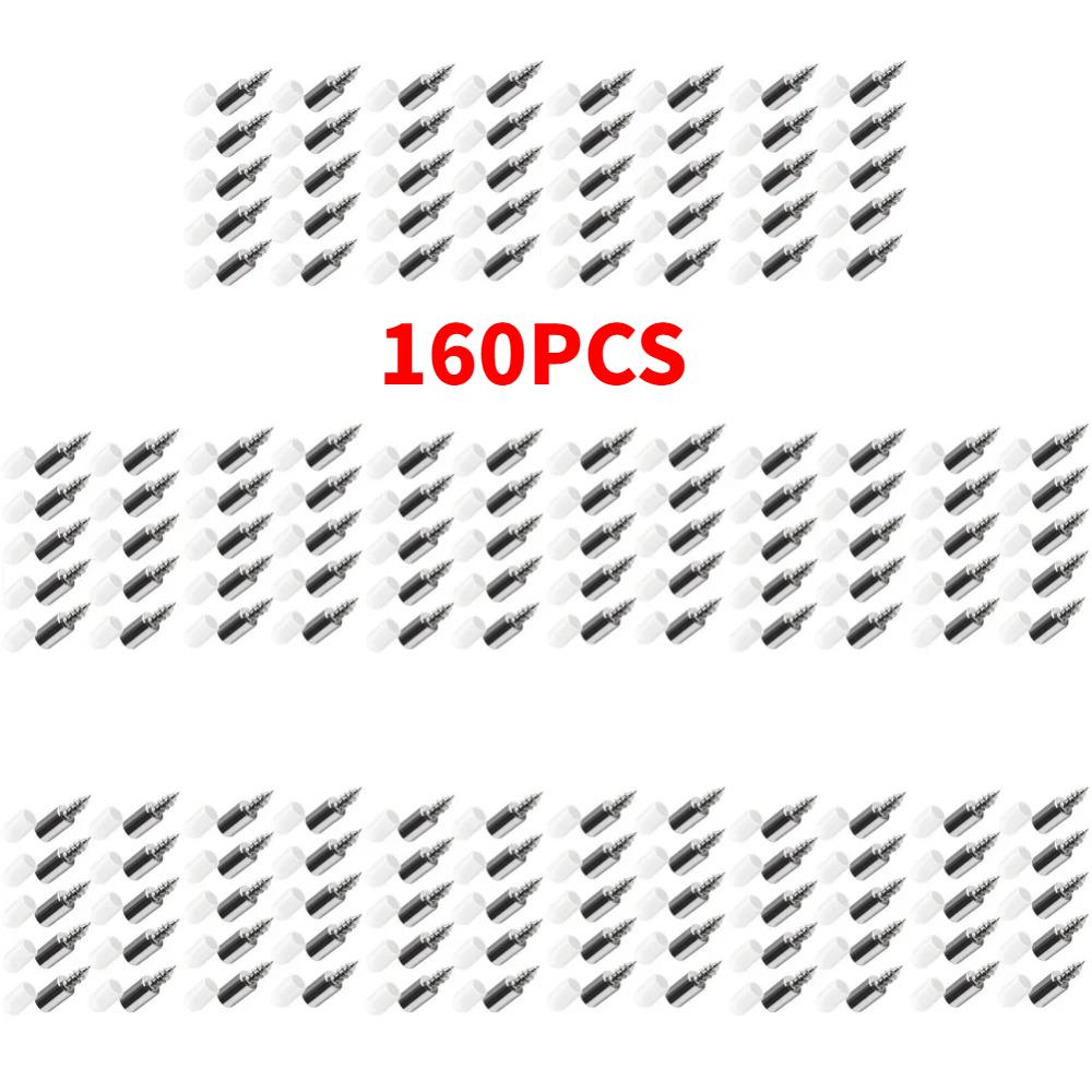 20-200pcs Cross Self-tapping Screw Laminate Support Cabinet Wardrobe Storage Rack Septum Screw Fixed Bracket with Rubber Sleeves