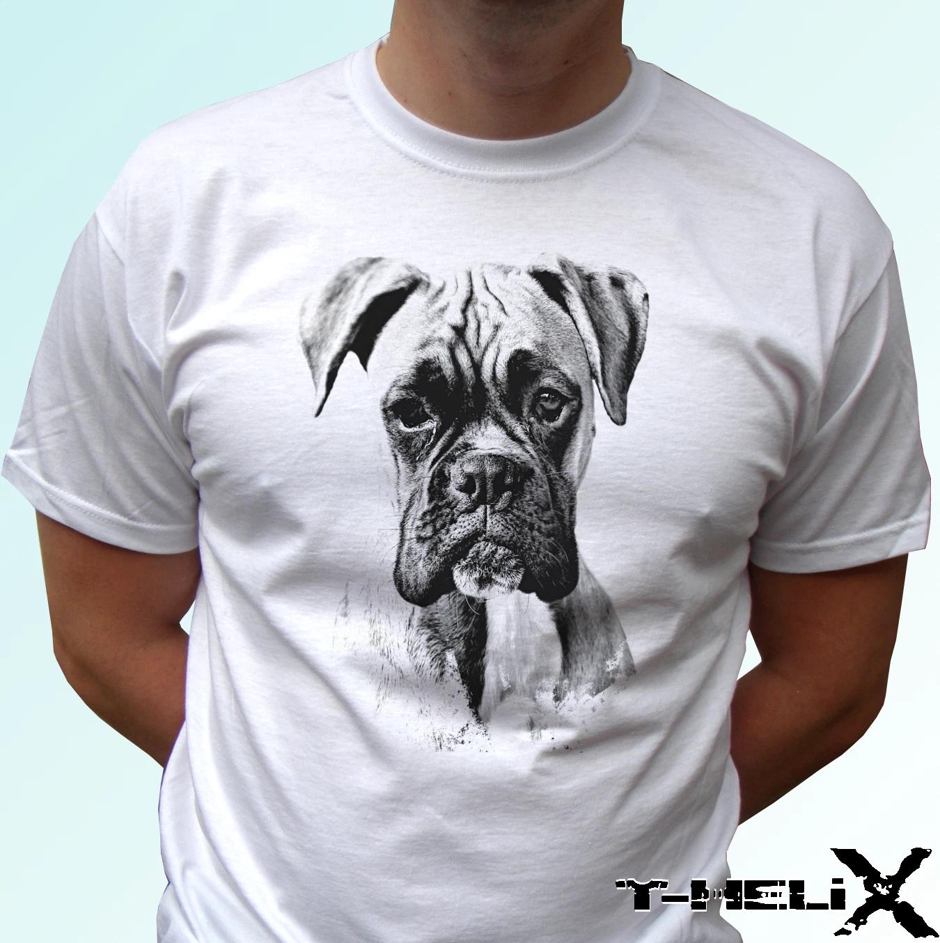 

Boxer head - dog kids boys T-Shirt top tee design - s s kids & baby sizes 130
