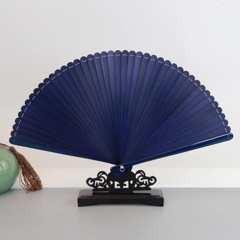 Mini Retro Bamboo Folding Fan - Chinese National Style Qipao Design