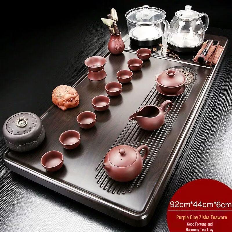 Jiakangming Automatic Solid Wood Tea Tray Set