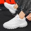 Green Breathable Thick Platform Male Sports Shoes Stylish Trend 2025 Jogging Simple Original Fashion Deals Men's Casual Sneakers