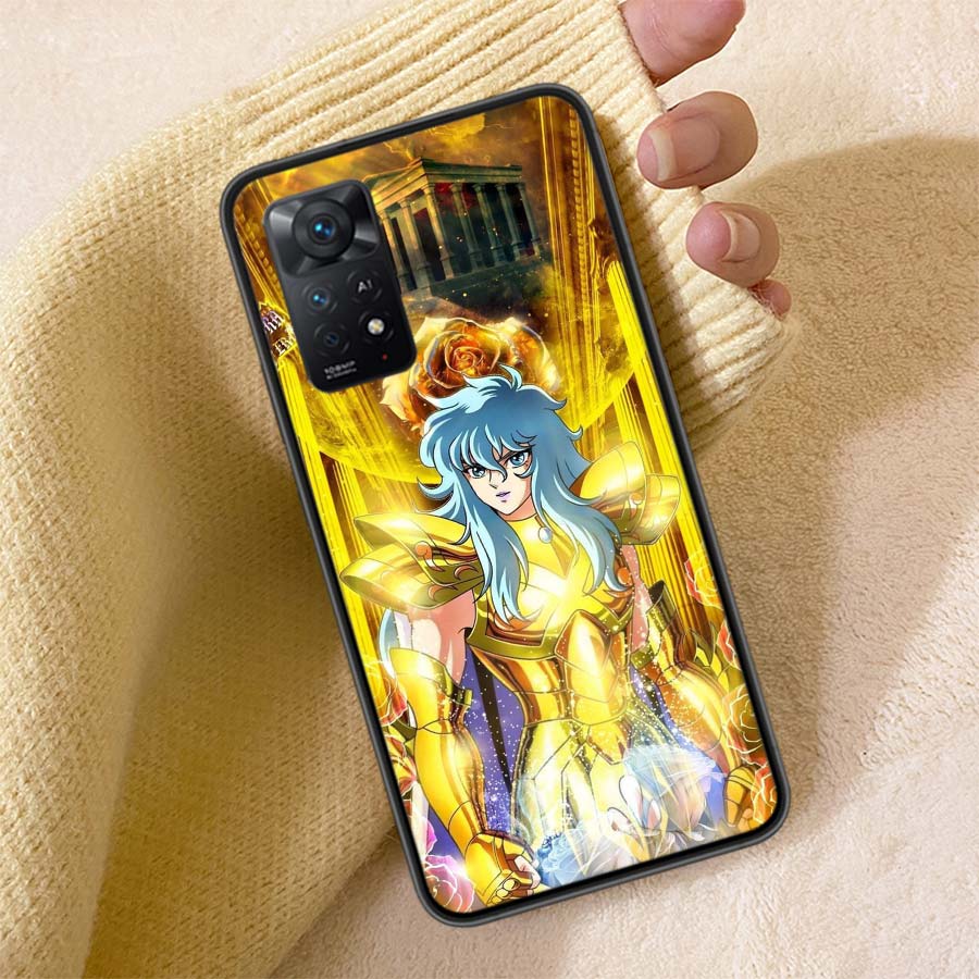 Saint Seiya Knights Of The Zodiac Phone Case For Redmi Note 13 14 15 Pro Plus 12 13C 12C 15C 9 10 10C 9T 9C 9A TPU Soft Cover Cl